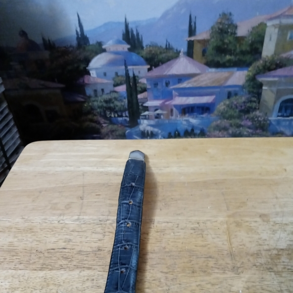 Onyx by Brighton Croc Embossed Leather Vintage Belt Size 36,Nice Gift!🎁 U.S.A. - Picture 7 of 11